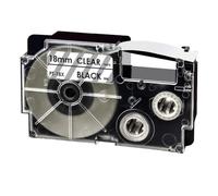 hJNGdU Ink Ribbon 18mm XR-18X XR-18WE XR-18RD XR-18BU XR-18YW Compatible With Caiso Label Printer(Black on Clear)