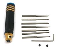 hJNGdU Prime Model Scriber With Resin Carved Scribe Line Hobby Cutting Tool Chisel Compatible With RC Cars And Drones Includes 5 Or 7 Tools(9IN1 BALCK)