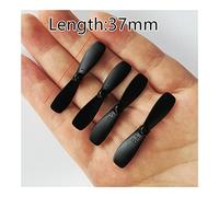 hJNGdU RC 37mm NI Props CW CCW Compatible With Racing Drones H49 Quadcopter Aircraft UAV Spare Parts Accessories 2 Pairs(1SET 4PCS BLACK)
