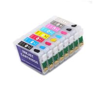 hJNGdU Refillable Ink Cartridge Compatible With R2880 Models T0961 T0962 T0963 T0964 T0965 T0966 T0967 T0969 15ml Ink Volume With Chip
