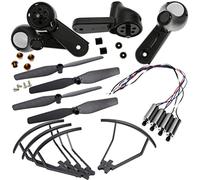 hJNGdU S167 S166 RC Drone Spare Parts Compatible Propellers Protection Frame CSJ S167 GPS Quadcopter Arms Motor Gear Shafts And Screws(3.7V MOTOR ARMS KITG)