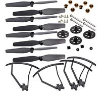 hJNGdU S167 S166 RC Drone Spare Parts Compatible Propellers Protection Frame CSJ S167 GPS Quadcopter Arms Motor Gear Shafts And Screws(BLADES GUARDS KITF)