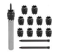 hJNGdU Spot Weld Cutter Remover Drill Bits And 2 Replacement Metal Hole Tools Compatible With Power Drill Compatible With Spot Welding 13Pcs 3/8 Inch