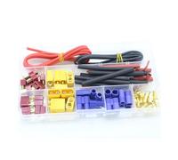 hJNGdU T Plug XT60 XT90 EC3 EC5 Male And Female Plug Adapter Connectors Compatible With RC Drones With 16AWG Wire And Heat Shrink Tubing(XT60 EC3 T)