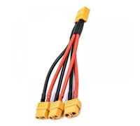 hJNGdU XT60 Parallel Connector Male Female Dual Extension Splitter 3 Way 14AWG Wire Compatible With RC Motor(XT60 1 F TO 3 M)