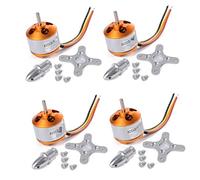 hJNGdU XXD A2212 Brushless Outrunner Motor 4pcs 930KV 1000KV 1400KV 2200KV 2450KV 2700KV Compatible With RC Aircraft And Multi-copter(A2212 KV2200)