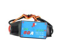 hJNGdU ZMR Bidirectional Brushless ESC Compatible With 12A 20A 30A 40A 50A 60A 80A Compatible with Remote Control Car Pneumatic Underwater(60A (2-6S))