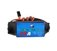 hJNGdU ZMR Bidirectional Brushless ESC Compatible With 12A 20A 30A 40A 50A 60A 80A Compatible with Remote Control Car Pneumatic Underwater(80A (2-6S))