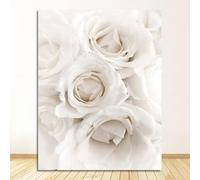 HJOSWVNS Canvas Wall Art White Rose Wall art for Living Room Bathroom Pictures Kitchen Wall Art Pictures for Living Room Canvas Prints Photo Canvas Wall Painting No Frame 60x90cm/1 Pcs