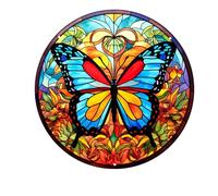 HJOSWVNS Garden Wall Art Outdoor Sky Blue Insects Garden Decorations Hanging Metal Fence Decorations Outdoor Ornaments Living Room Accessories Home Decor for Porch Patio Balcony 20.3x20.3cm