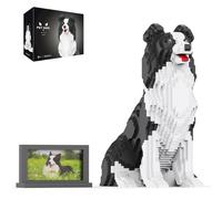 HJPLPXH Animal Dog Adorable Pet Collie Building Block Set - Secret Small Storage Box Inside! Ideal Toy for Dog Lovers, Kids & Adults.