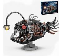HJPLPXH Mechanical Lantern Fish Building Set,Sea Animal Building Block Toy