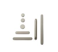 HJQFVASQ Solid Brass Plain Modern Style Nickel Brushed Matt Silver Cabinet Wardrobe Drawer Knobs Furniture Handle(CH031-BB-128158)