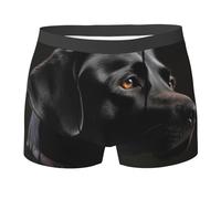 HJRT Men's Underwear Soft Breathable Boxer Brief Moisture-Wicking Stretch Mens Boxer Black Labrador Trunks for Men L