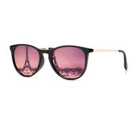 HJSTES Polarized Sunglasses for Girls and Boys, 100% UV Protection for Kids Age 3-9, Black Frame/Pink Mirror, MM