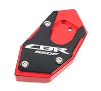 HJTEDHE Kickstand Extender Foot Motorcycle CNC Kickstand Foot Side Stand Extension Pad Support Plate Enlarge Stand For CBR650R CB650R CBR650F CB650F Extender Foot Side Stand(20)