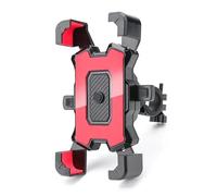 HJTEDHE Mobile Phone Holder Bicycle Motorcycle Phone Holder Auto Lock Handlebar Rearview Mirror Mobile Phone Mount Universal Motorbike Bicycle Cell Phone(Red)