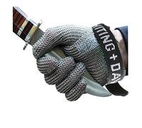 HJtRTDF cut resistant gloves， Stainless Steel Cut Resistant Chef Butcher Tailor Safety Work Level 9 Protective Metal Chainmail Gloves(1pcs/XXL)