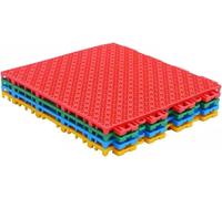 HJtRTDF floor tiles， 25inch, Easy Cut/Modified DIY Sport Court Tiles, Multi Functional Anti Slip Tile Mats 16PCS(Green)