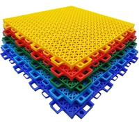 HJtRTDF floor tiles， Outdoor DIY Sport Court Tiles, Provide A Nice-Looking Solution(Yellow)