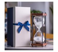 HJtRTDF sand timer， 30Minutes Glass Clock Sand Crafts GlassDecoration For Home Study Office Creative Gift(Wit)