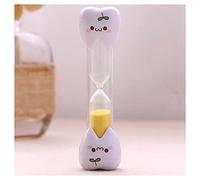 HJtRTDF sand timer， Hourglass Smiley Toothbrush Timer,3/5 Minutes Multicolor Sandglass Sand Clock(Pink)
