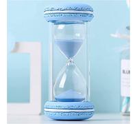 HJtRTDF sand timer， Sandglass Timer,15/30 Minutes Glass Hourglass Shower Christmas Birthday Gift(Blu,15 minutes)