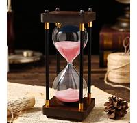 HJtRTDF sand timer， Timer 30/60 Minutes,sand Clock,Versatile Classical Hourglass,Office And Home Accessories(Roze,30 minutes (19 * 8.5cm))
