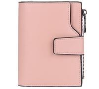 HJtRTDF Wallet， Wallets Mens Muti-Functional Blocking Leather Slim Wallet Credit Card Holder Super Minimalist Front Pocket(Pink1)
