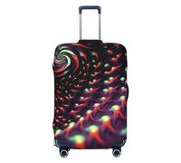 HJTRW Fantasy Sci-Fi Dizziness Travel Luggage Cover Elastic Washable Suitcase Cover Protector Fashion Stretch Baggage Covers Dustproof Suitcase Sleeve Fits 18-32 inch luggage, Black, XL