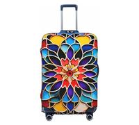 HJTRW Moroccan Color Travel Luggage Cover Elastic Washable Suitcase Cover Protector Fashion Stretch Baggage Covers Dustproof Suitcase Sleeve Fits 18-32 inch luggage, Black, S