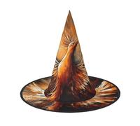 HJTRW Women's Witch Hat Oversized Witches Hats Abstract Phoenix Halloween Wizard Hat Party Cosplay Costume Accessory