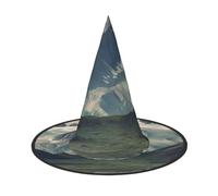 HJTRW Women's Witch Hat Oversized Witches Hats Alaska Mountains Halloween Wizard Hat Party Cosplay Costume Accessory