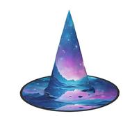 HJTRW Women's Witch Hat Oversized Witches Hats Cool star river Halloween Wizard Hat Party Cosplay Costume Accessory