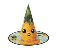 HJTRW Women's Witch Hat Oversized Witches Hats Cute pineapple Halloween Wizard Hat Party Cosplay Costume Accessory, Black, 2 PCS