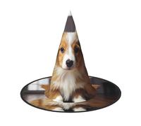 HJTRW Women's Witch Hat Oversized Witches Hats Cute Puppy Dog Halloween Wizard Hat Party Cosplay Costume Accessory