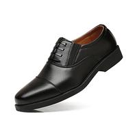 HJUGHPN Formal Shoes For Men Men wedding shoes microfiber leather formal business pointed toe for man dress shoes mens oxford flats men dress leather(10)