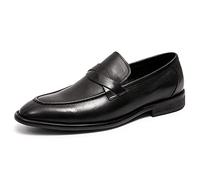 HJUGHPN Formal Shoes For Men Men's Casual Shoes Business Shoes Slip-on Dress Shoes Men's All-match Wedding Shoes Plus Size(Schwarz,9.5 UK)