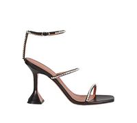 HJUGHPN Heels Beige Heeled Sandals Women Clear Shoes Buckle Strap Square Toe Rhinestone Spring Girls Stile(Schwarz,4.5 UK)