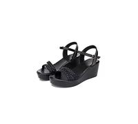 HJUGHPN Sandals For Women White Wedges Sandals Women Summer Open Toe Large Size Ladies Sandals Black Shoes(Schwarz,1.5 UK)