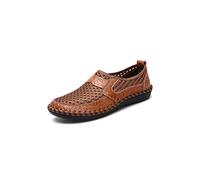 HJUGHPN Sandals Men Fashion Men's Sandals Summer Mesh Outdoor Men's Beach Sandals Flat Loafers Men's Outdoor Beach Slippers Slip-On Men's Sandals(Auburn,14)