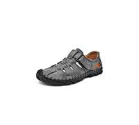 HJUGHPN Sandals Men Men Sandals Outdoor Beach Casual Shoes Handmade Trekking Breathable Non-slip Sneakers Sandalias Hiking Climbing Classic Water(Gray,6.5)