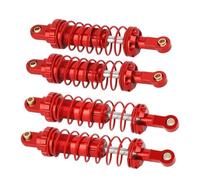 hjuink Compatible With MJX For Hyper For Go 14209 14210 14510B 1/14 RC Car Upgrade Parts 4pcs Aluminum Alloy Shock Absorber Damper RC Shocks Damper(Red)
