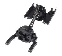hjuink Compatible With SCX10 II 90046 1/10 RC Crawler Car Parts For Chassis Front Mount Transfer Case Skid Plate Drive Shaft Gearbox Set RC Accessories(Black Set)