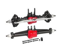 hjuink Compatible With TRX4M For Defender For Bronco K10 1/18 RC Crawler Car For Chassis Upgrade Parts 1 Set Metal Front Rear Complete Axles RC Accessories(Red)