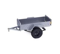 hjuink Compatible With TRX4M For FCX18 For Redcat For Ascent-18 1/18 1/24 RC Crawler Car Parts Machined Utility Trailer With Ball Head Tool RC Accessories(Grey)