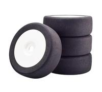 hjuink Drift Tire RC Tyres Compatible With HSP For HPI 1/8 Remote Control Car Accessory Upgrade Parts Foam Tires Plastic Wheel Rims 118mm 17mm Hex(White)
