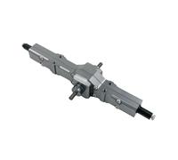 hjuink RC car front rear axle Compatible With WPL C14 C24 B14 B24 B16 B36 1/16 RC Truck For Rock Crawler Car Upgrade Parts Front Middle Rear Bridge Axle Gear Box(Grey,Middle)