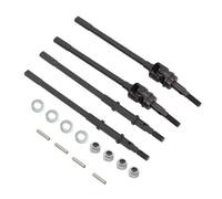 hjuink RC Cars Drive shafts Compatible With Wrangler For Axial For SCX10-II 90046 90047 1/10 RC Cars Upgrade Parts CVD Drive Shaft Dogbone Heavy Duty Axle Front And Rear AR44(Black,1 set)