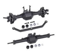 hjuink RC front rear axle Compatible With Traxxas For Trx-4m 1/18 RC Crawler Cars Upgrade Replacement Parts Front Rear Axle Set Complete Servo Mount(1set)